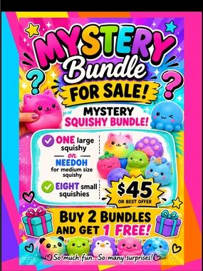 Mystery Squishy Bundle - Pink & Multicolor Sensory Toys